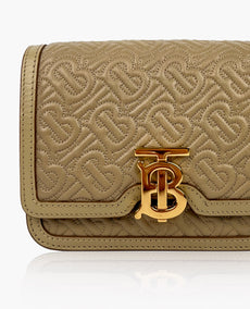 Burberry TB Quilted Belt Bag Beige