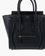 Celine Luggage Micro in Black Drummed Calfskin