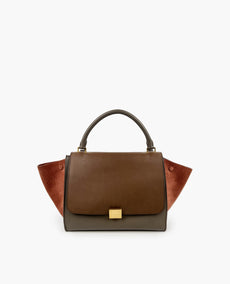 Celine Trapeze Large Python Brown