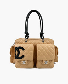 Chanel Grand Reporter Cambon Beige Shoulder Bag