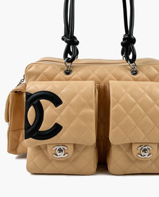 Chanel Grand Reporter Cambon Beige Shoulder Bag