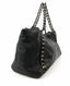 Chanel Black Calfskin Chain Tote Bag SHW