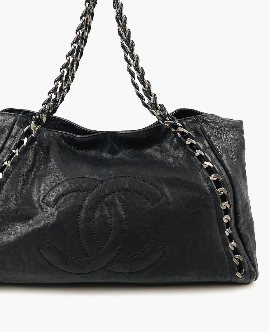 Chanel black tote sale
