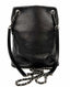 Chanel Pewter Black Quilted Calfskin Drawstring Backpack RHW