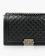 Chanel Boy New Medium Black Caviar Handbag RHW