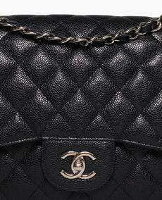 Chanel Timeless Jumbo Black Caviar SHW