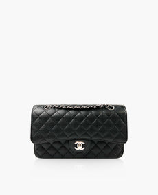 Chanel Timeless Medium Black Caviar SHW