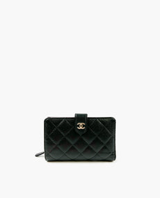 Chanel L-Zip taskulompakko Black Caviar SHW