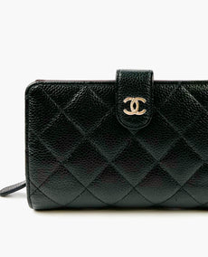 Chanel L-Zip taskulompakko Black Caviar SHW