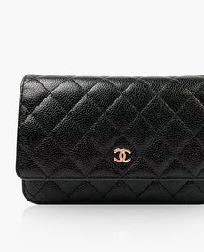 Chanel WOC Black Caviar SHW