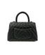 Chanel So Black Chevron tikattu Caviar Mini Coco Top Handle Bag RHW