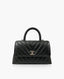 Chanel So Black Chevron tikattu Caviar Mini Coco Top Handle Bag RHW