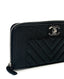 Chanel CC Chevron Zippy Long Wallet Black Caviar SHW