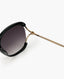 Chanel CC Round Sunglasses Black