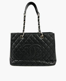 Chanel GST Black Caviar Tote SHW