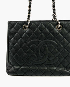 Chanel GST Black Caviar Tote SHW