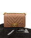 Chanel Small Boy Dark Beige GHW