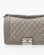 Chanel Boy Old Medium Gray Washed Caviar SHW