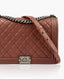 Chanel Large Boy Heavy Stitched Chestnut RHW