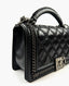 Chanel Boy Old Medium Chain Top Handle Black Quilted Calfskin RHW