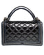 Chanel Boy New Medium Quilted Top Handle Black