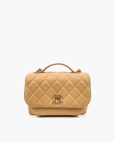 Chanel Business Affinity Flap Bag Beige Caviar CHW