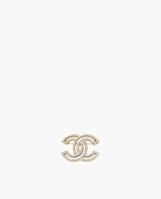 Chanel CC Logo Strass samppanjarintaneula