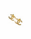 Chanel CC Gold Earrings with Crystals