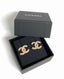 Chanel CC Earrings Gold Crystal 2cm