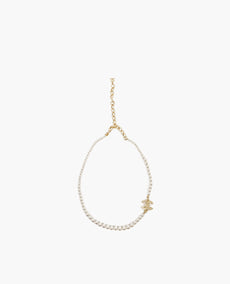 Chanel Pearl CC Champagne Choker -kaulakoru