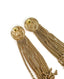 Chanel Round CC Fringe Champagne Earrings