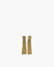 Chanel Round CC Fringe Champagne -korvakorut