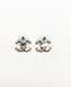 Chanel CC Silver Earrings and Crystals