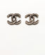 Chanel CC Silver Earrings and Crystals