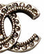 Chanel CC Silver Earrings and Crystals