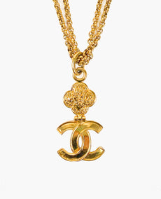 Chanel Vintage CC Logo Chain Necklace Gold-Tone