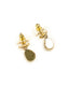 Crystal CC Tear Drop Earrings Gold