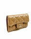 Chanel Small Flap Wallet Caviar Dark Beige 2022 CHW