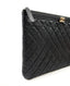 Chanel Boy Quilted O - Case Black Caviar CHW