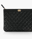 Chanel Boy Quilted O - Case Black Caviar CHW