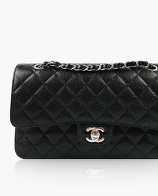 Chanel Timeless Medium Black Caviar SHW