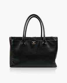 Chanel Black Caviar Leather Executive Cerf Kangaskassi SHW