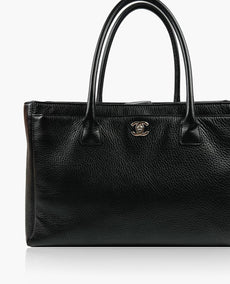 Chanel Black Caviar Leather Executive Cerf Kangaskassi SHW