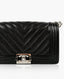 Chanel Boy Old Medium Chevron SHW Black Caviar