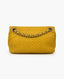 Chanel Yellow CC Medallion Charm Chevron Flap Bag