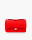 Chanel Chevron Jumbo Double Flap Bag Red Caviar SHW