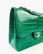 Chanel Green Classic Double Flap Alligator Jumbo