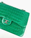 Chanel Green Classic Double Flap Alligator Jumbo