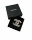 Chanel Crystal CC Pendant Brooch Silver