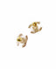 Chanel Champagne CC Diamond Earrings Multicolor